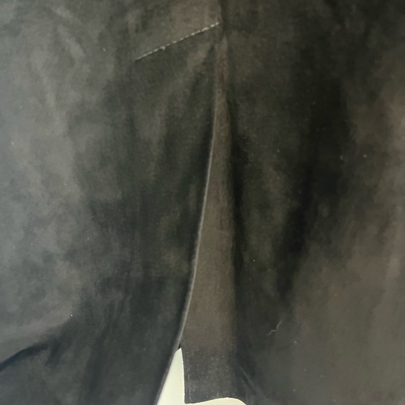 Vintage Danier Leather Suede Maxi Skirt Black Plus Size 18 Made in Canada - Picture 4 of 7